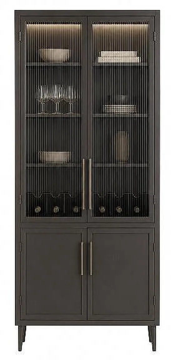 Tall Display Cabinet — Charcoal — additional detail or view 1