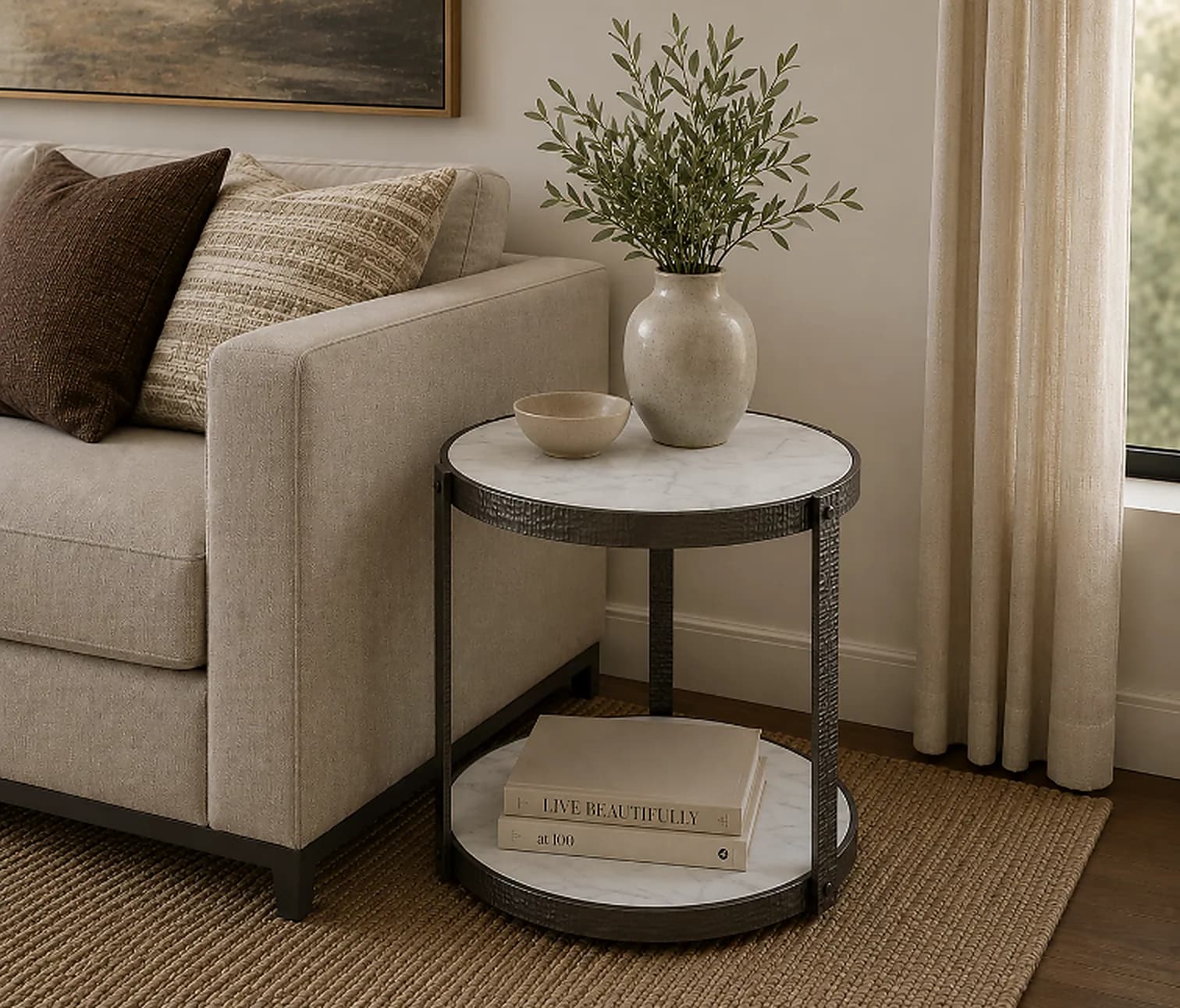 Burlap Round — main view